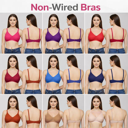 Women’s Comfort Bra – Blended Fabric, Non-Wired, Non-Padded, Everyday Wear, Size 32