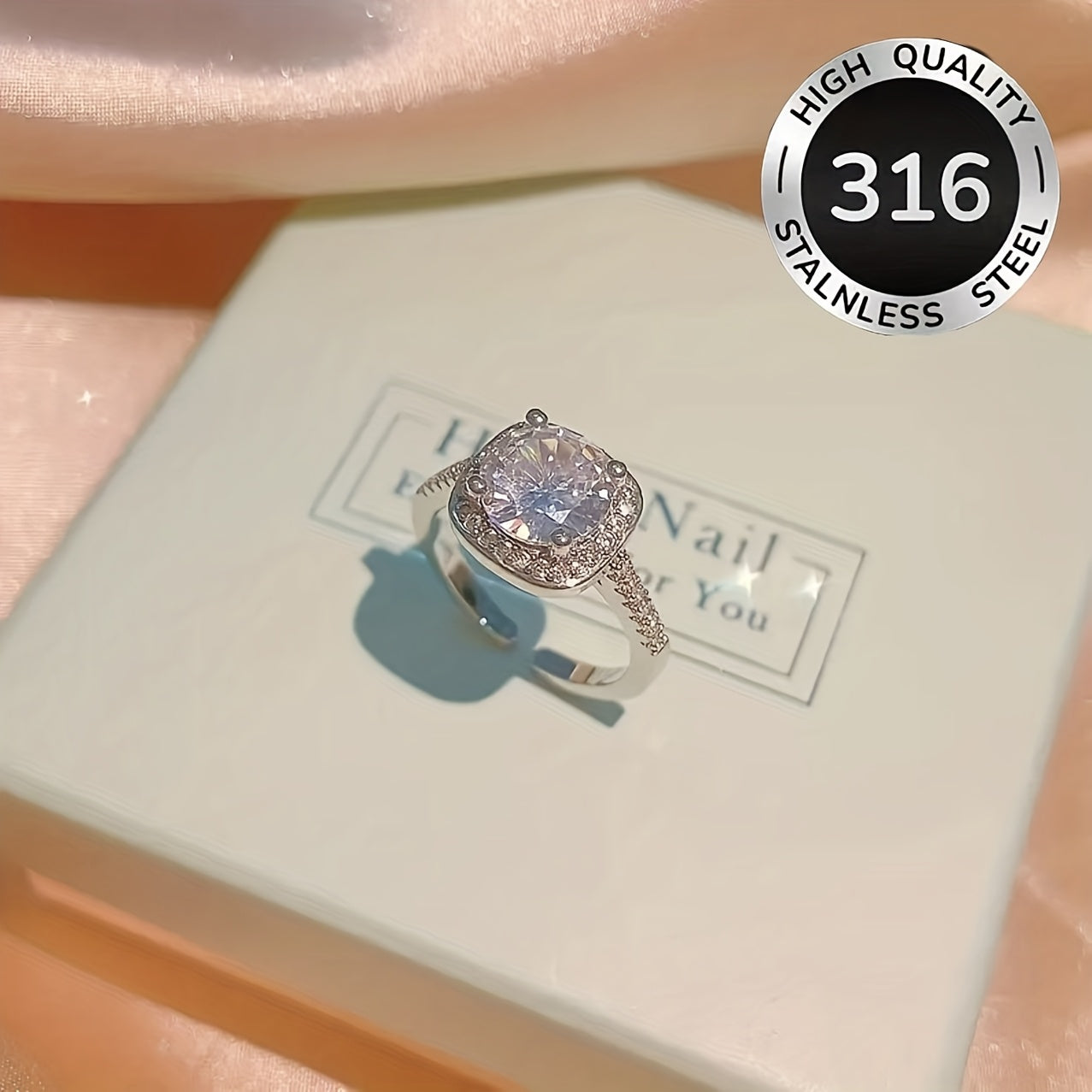 Elegant Cushion Halo Diamond Jewelry Set