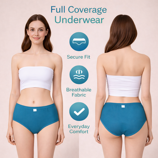 Women’s Classic Full Coverage Underwear – Soft, Secure & Comfortable Fit