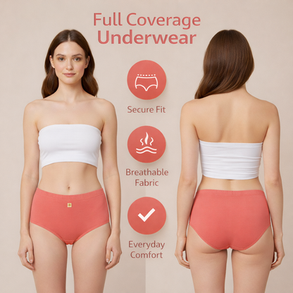 Women’s Classic Full Coverage Underwear – Soft, Secure & Comfortable Fit