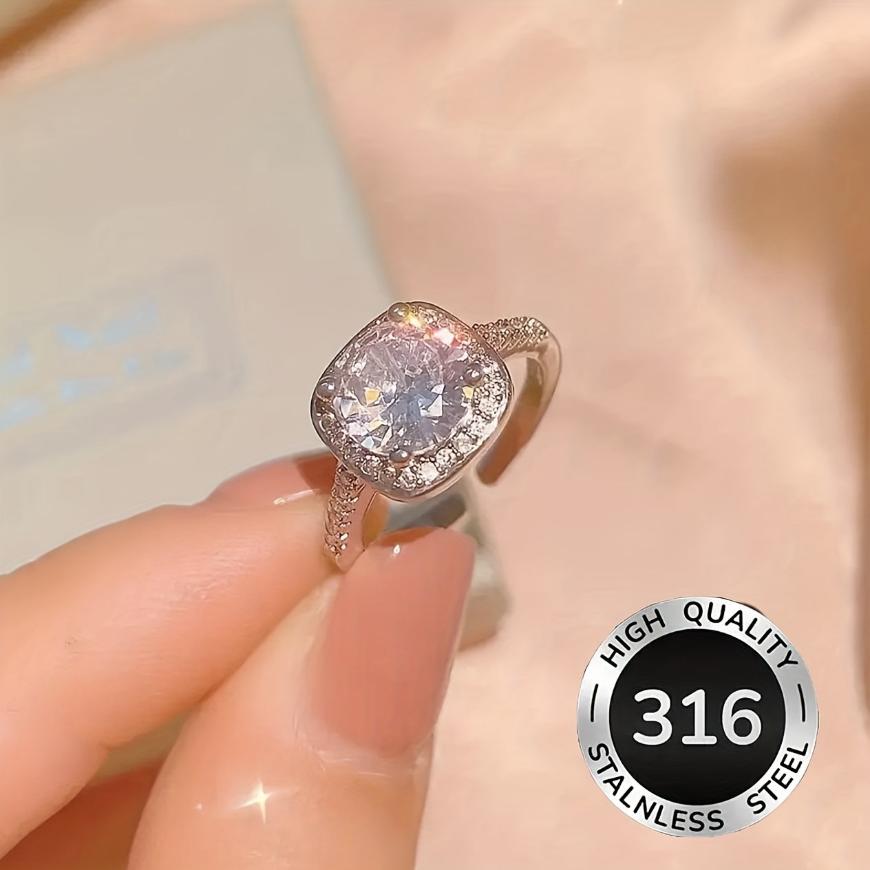 Elegant Cushion Halo Diamond Jewelry Set