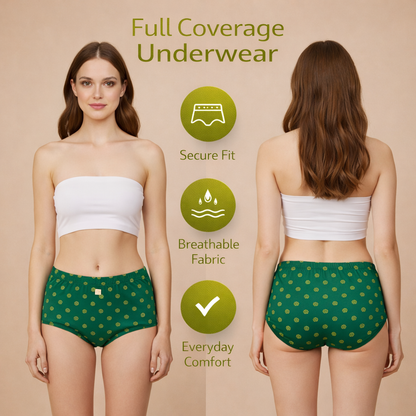 Women’s Classic Full Coverage Underwear – Soft, Secure & Comfortable Fit