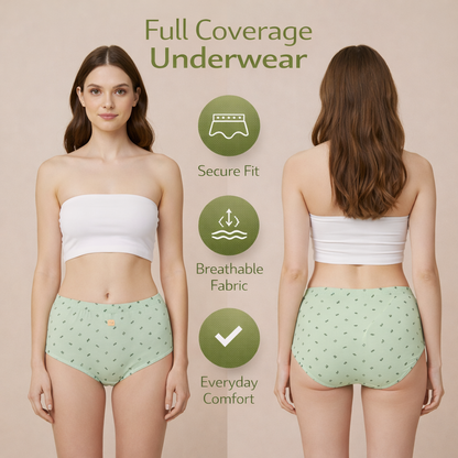 Women’s Classic Full Coverage Underwear – Soft, Secure & Comfortable Fit