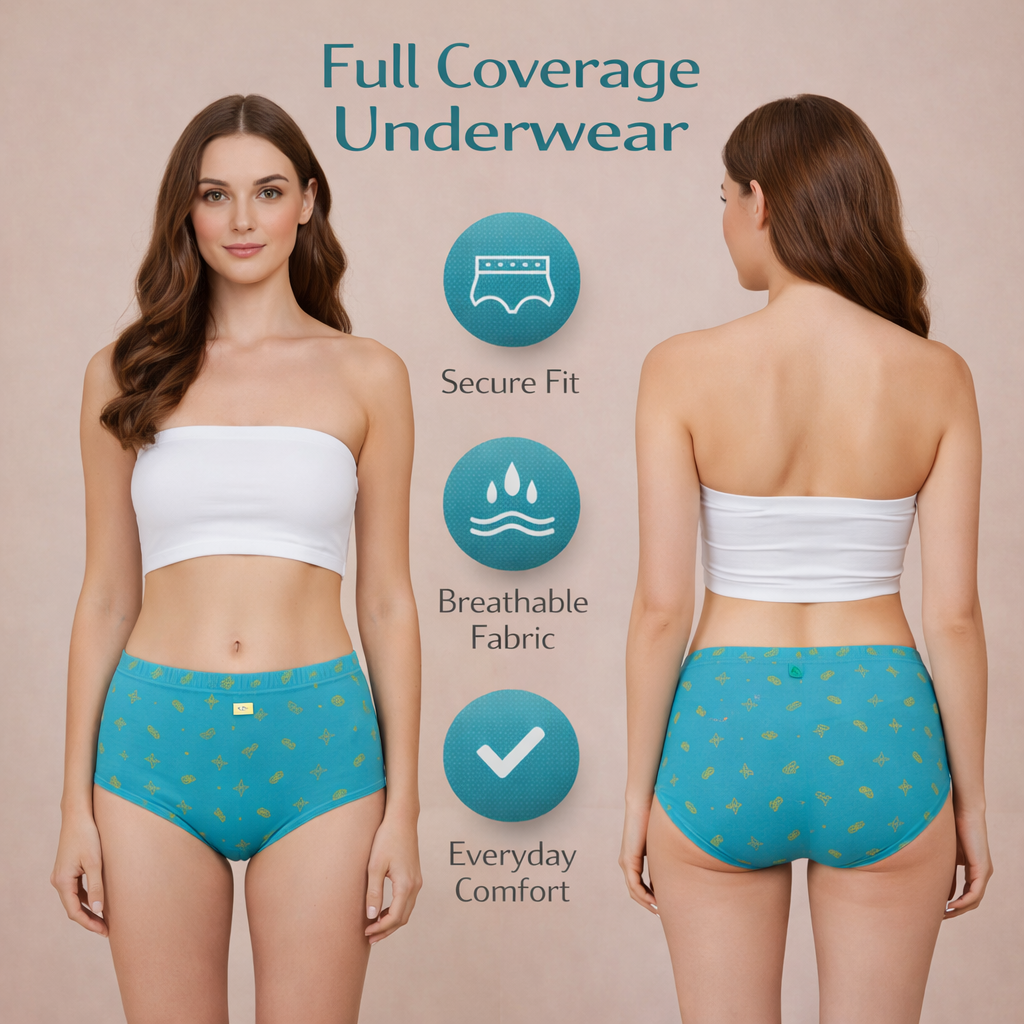 Women’s Classic Full Coverage Underwear – Soft, Secure & Comfortable Fit
