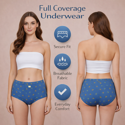 Women’s Classic Full Coverage Underwear – Soft, Secure & Comfortable Fit