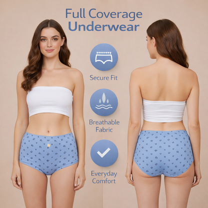 Women’s Classic Full Coverage Underwear – Soft, Secure & Comfortable Fit