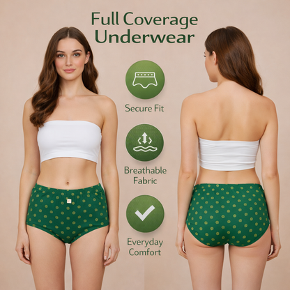 Women’s Classic Full Coverage Underwear – Soft, Secure & Comfortable Fit