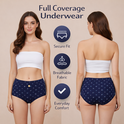 Women’s Classic Full Coverage Underwear – Soft, Secure & Comfortable Fit